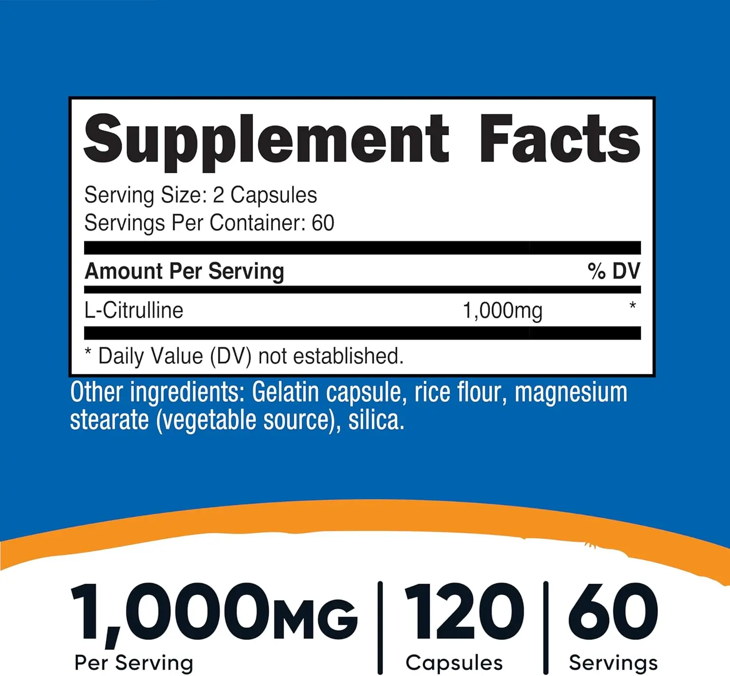 Nutricost L-Citrulline 1000 mg Capsules